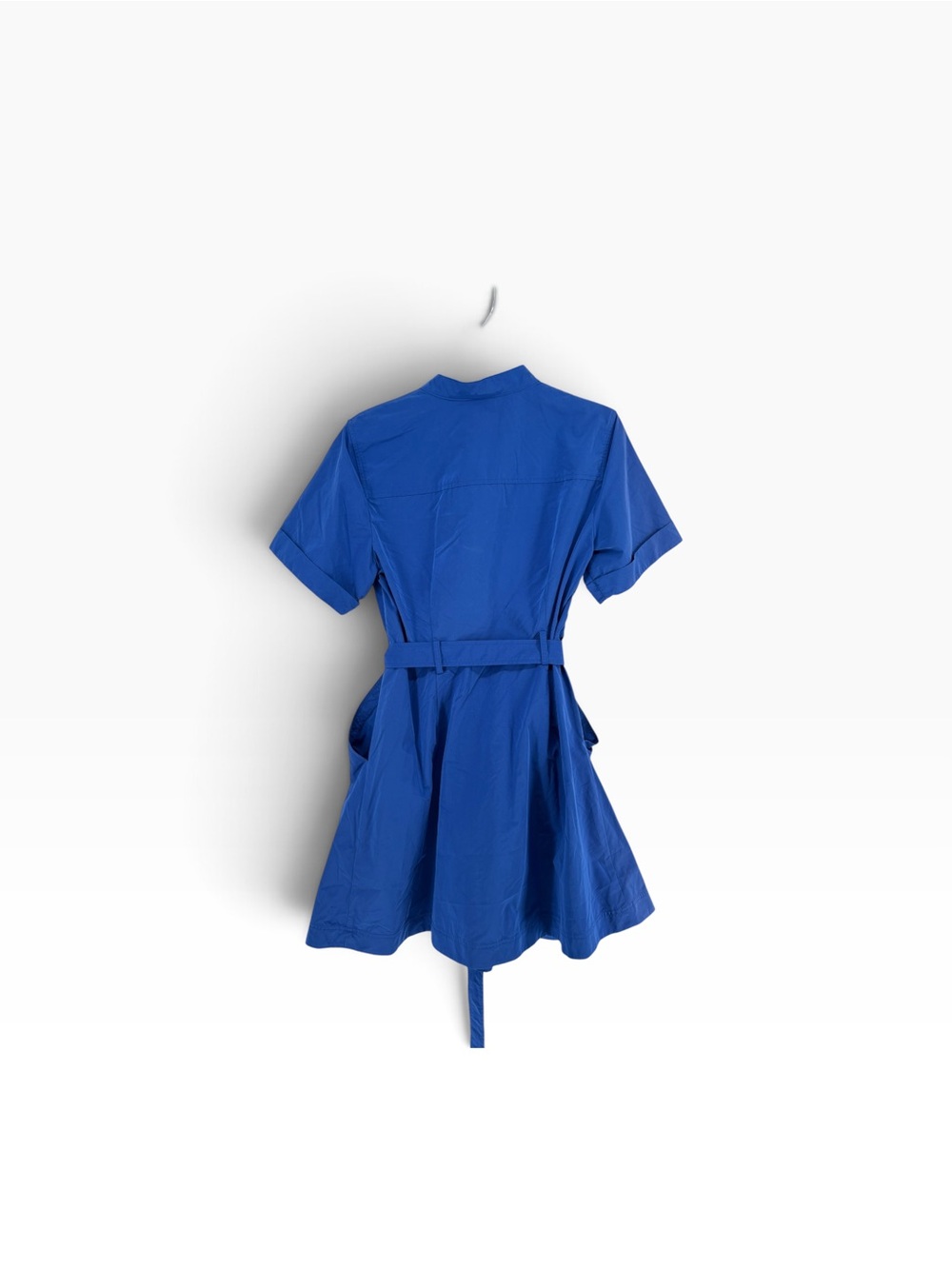 New DKNY Blue Short-Sleeve Shirtwaist Dress with Tie Belt retail $129 size 8 - Picture 3 of 6